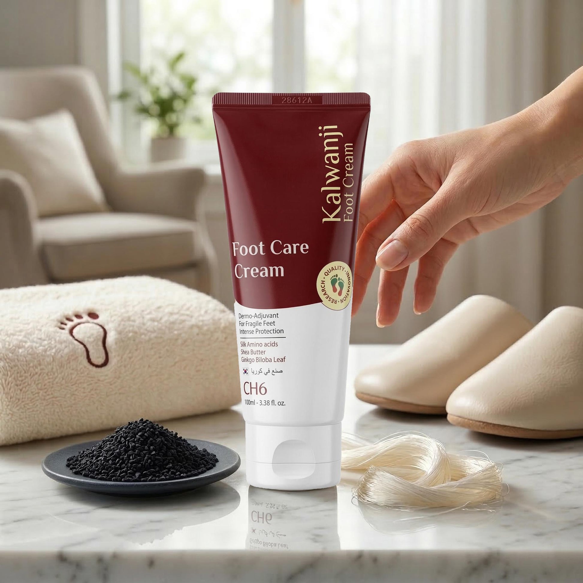 WAFA Foot Care Cream on a marble counter